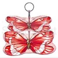 Glass Butterfly Cake Stand