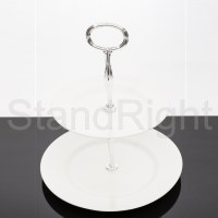 Cake Stand by Duchess China - Two Tier - White